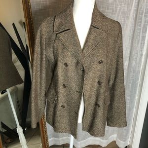 Tweed double breasted jacket by Gap Sz M